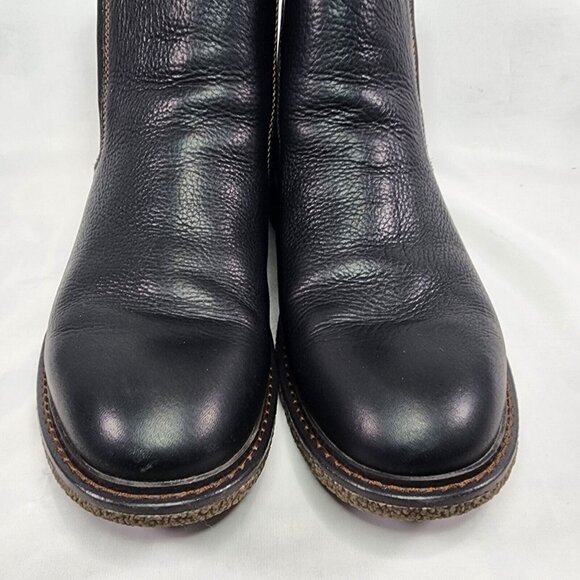 Dockers Florsheim Leather Slip On Ankle Boots Black Classic Anti Slip Size Men 9 - Picture 3 of 9